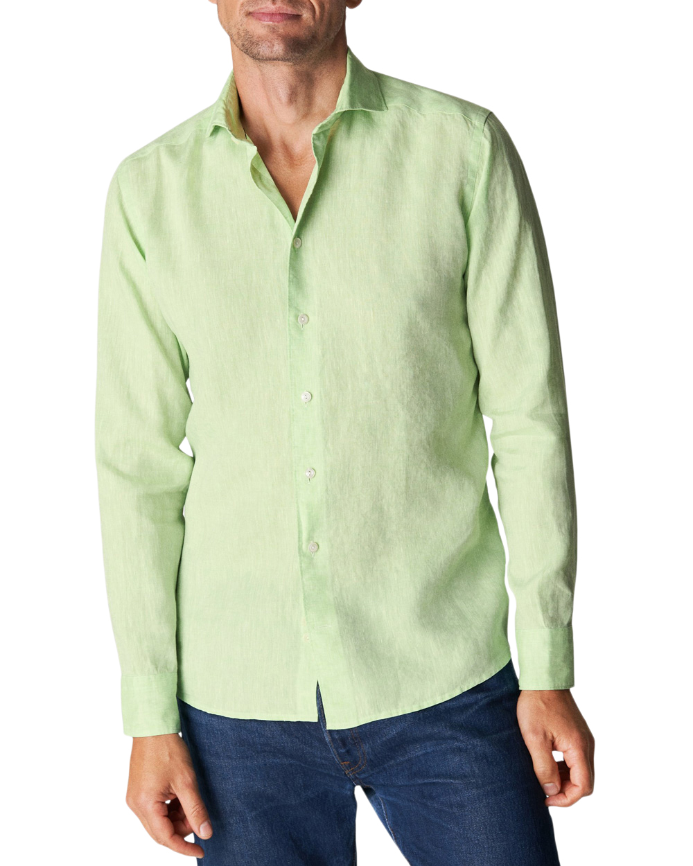 Light Green Linen Shirt Wide Spread | lupon.gov.ph