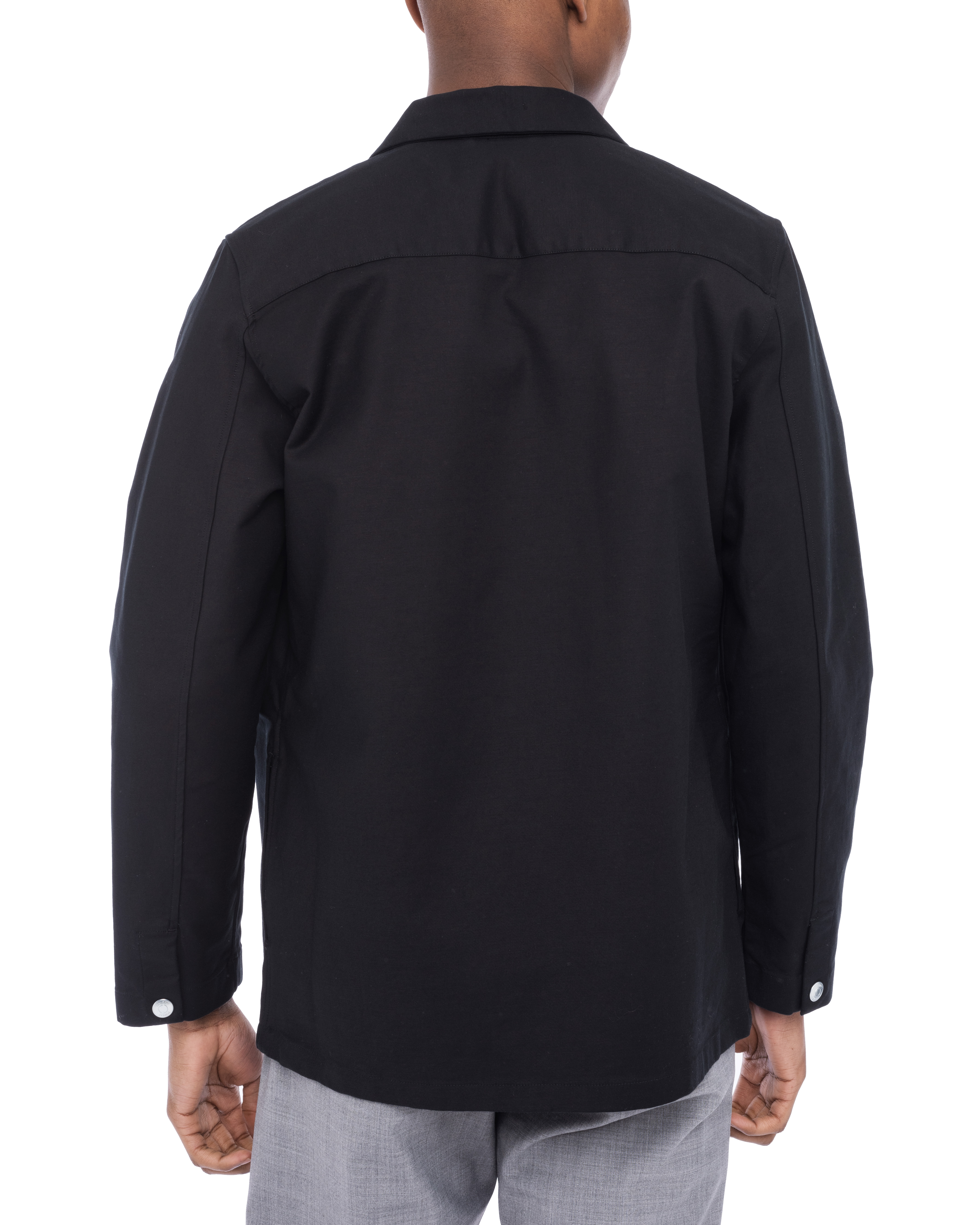 Basim 1386 Regular Cotton Overshirt Black