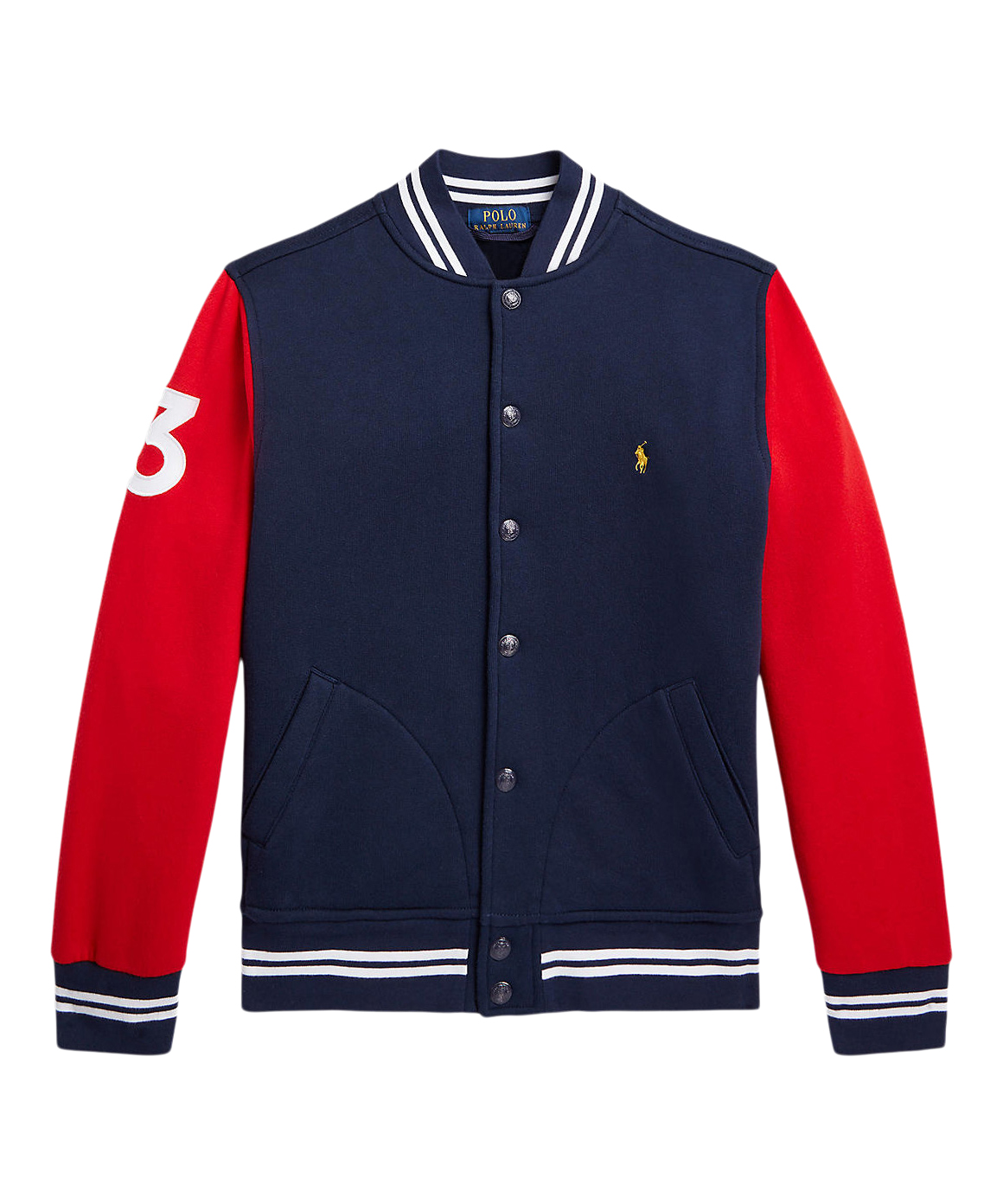 Cotton Blend Varsity Jacket in Green - Polo Ralph Lauren